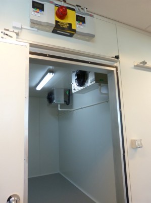 Cool room Carel Temperature controllers and man in room alarm with Duty and stand by units