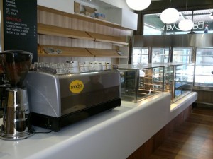 Coffee machine and Cake Display