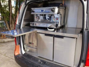 Coffee Machine - Rear Fridge with pull out draws