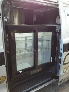 Coffee Van Side door fridge